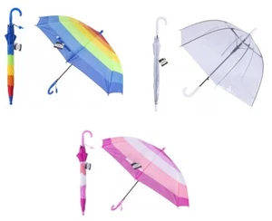 Children Colorful Umbrella Girls Boys School Travel Brolly Kids Rain Outdoor New - Picture 1 of 10