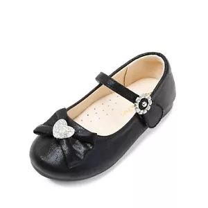 Baby Little Girls Flat Shoes Rhinestone Ballerina Flats Wedding Party Shoes - Picture 1 of 20