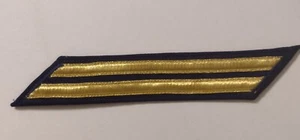USCG SERVICE HASHMARKS - 8 YEARS SERVICE E7-E9 CPO GOLD ON BLUE MATERIAL - Picture 1 of 1