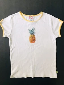 GYMBOREE Girls Size XXL 7 White Short Sleeve Pieapple T-shirt Top Cotton  - Picture 1 of 8