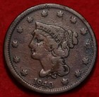 New Listing1840 Philadelphia Mint Copper Braided Hair Large Cent