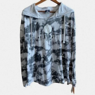 Pullover MV Sport con Capucha Unisex XXL Negro/Blanco Tie Dye Escarlata Perla Logo Nuevo con Etiquetas Foto 1 de 4