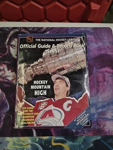 1996-97 NHL Official Guide and Record Book Joe Sakic Stanley Cup Cover Av - Picture 1 of 4