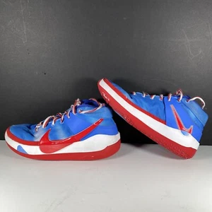 Nike KD 13 New Jersey Nets Basketball Shoes Men’s Size 8.5 DC0009-400 Red Blue - Picture 1 of 12