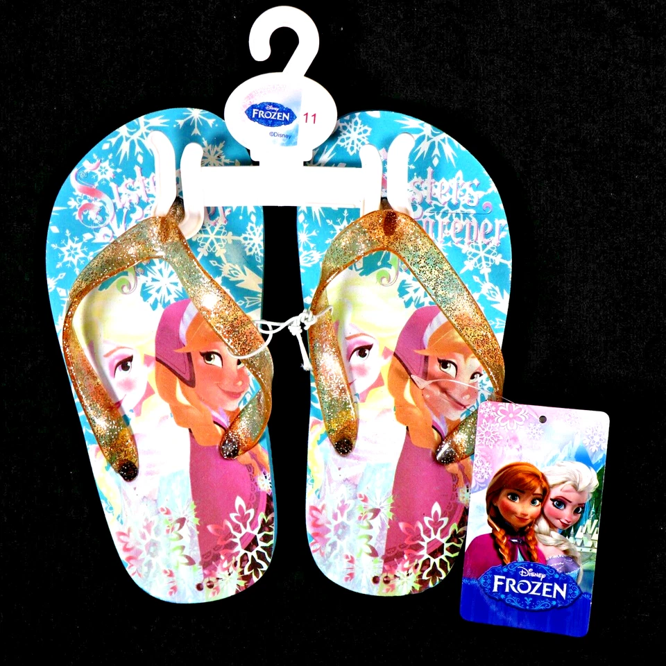 Sandalias chanclas Frozen de Disney para niñas talla 11 Anna Elsa Foto 1 de 4