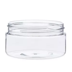 8 oz Clear PET Plastic Straight Sided Jars *NO LID* - 100 Count - Picture 1 of 9