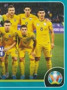 UKR03 TEAM EQUIPE MANNSCHAFT # UKRAINE  УКРАIНА STICKER PANINI UEFA EURO 2020 - Picture 1 of 2