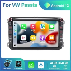 8" 4+64GB Apple Carplay Android Car Stereo Radio GPS FM For VW Passat 2011-2018 - Picture 1 of 7