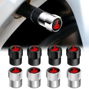 Middle Finger Logo Car Tire Valve Stem Cap Metal Rubber Seal Cover Accessories - Picture 1 of 14