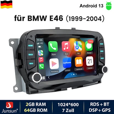 7“ Carplay Autoradio Android 13 DAB Für Fiat 500 16-2019 2+64G GPS Navi WIFI RDS - Bild 1 von 4