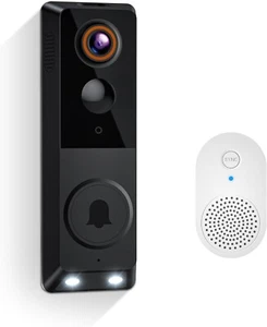 Video Doorbell 1080p HD Camera WI-FI Night Vision Motion Detection Wireless NEW - Picture 1 of 8