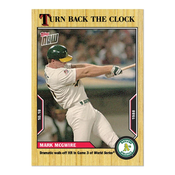 2022 MLB TOPPS NOW Turn Back The Clock #202  MARK MCGWIRE OAKLAND A'S PRESALE - Image 1 of 2