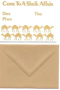 Come to a Sheik Affair Camellos Desert Oasis Fiesta Invitaciones - Juego de 10 - Imagen 1 de 1