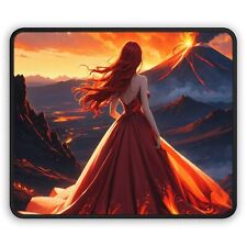Anime Girl Mousepad - Elegance in Nature - Red