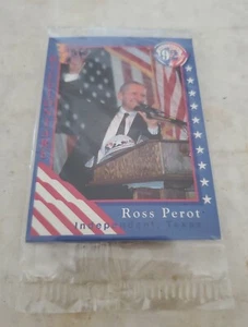 Ross perot tarjeta coleccionable P1 y P6 paquete sellado sin abrir raro 92 decisión salvaje AAA - Imagen 1 de 4