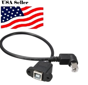 30cm USB 2.0 B Male to USB B Female Socket Printer Panel Mount Extension Cable - Picture 1 of 3