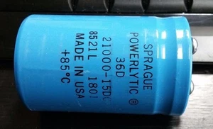 NOS Sprague Powerlytic 36D (21000uf - 15VDC) Capacitor 8521L 1801 - Picture 1 of 3