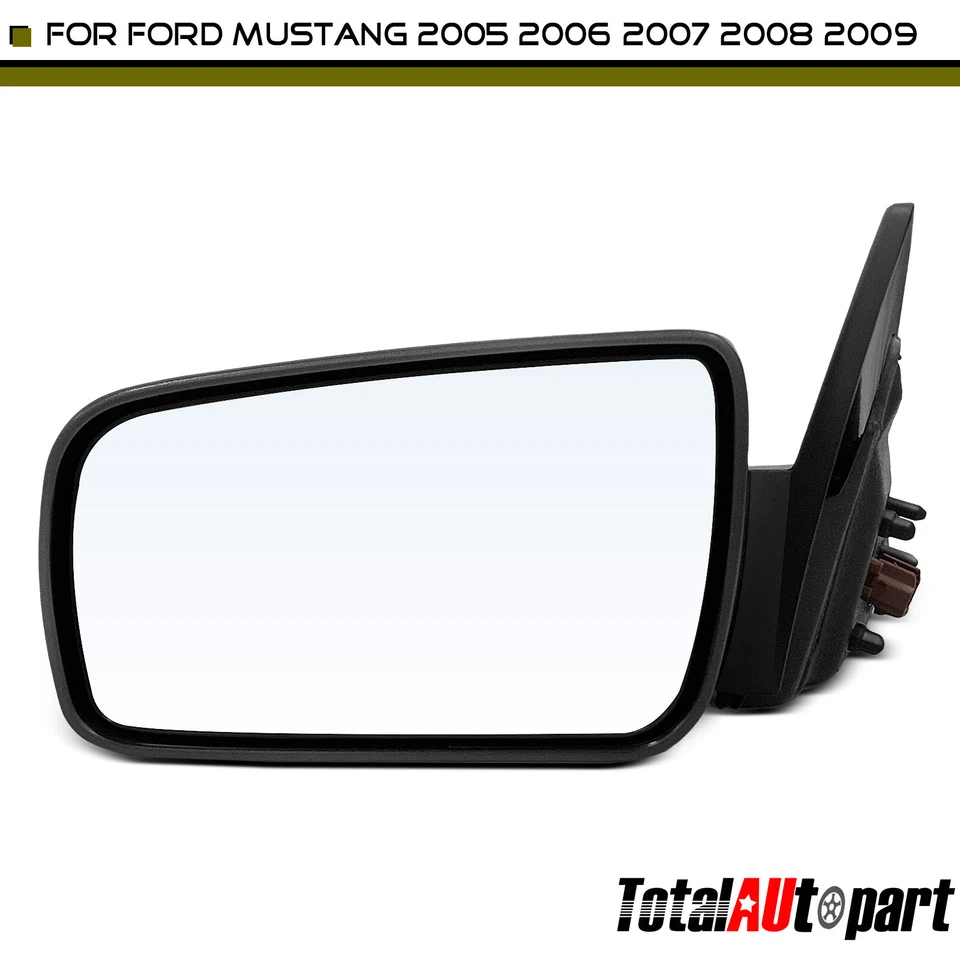 Espejo retrovisor negro con ajuste eléctrico para Ford Mustang 2005 2006 2007-2009 lado del conductor Foto 1 de 4