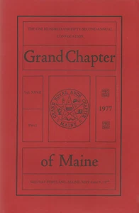 PROCEEDINGS OF THE GRAND CHAPTER OF MAINE 1977 MASONIC MASONRY 152ND ANNUAL - Bild 1 von 1