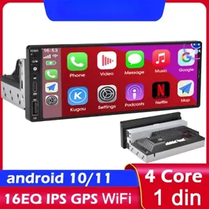 1 Din Car Android Multimedia Player 6.9 Inch Touch Screen Carplay auto Autoradio - Picture 1 of 32