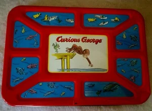 ASC Red/Blue Metal Curious George Tin/Box LID Only;REPLACE;Vintage '98 UNIVERSAL - Picture 1 of 12