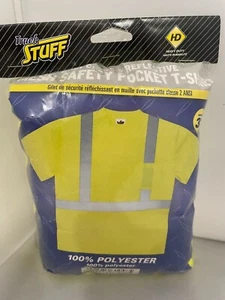 Truck Stuff Heavy Duty ANSI Class 2 Reflective Mesh safety Pocket T-Shirt New 3X - Picture 1 of 4