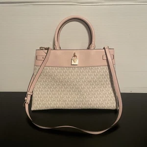 NWT MICHAEL KORS Gramercy Large Logo and Leather Satchel; $448 100% Authentic - Picture 1 of 10