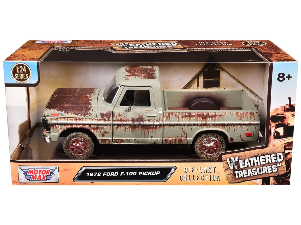 1972 Ford F-100 Pickup Truck Beige (Rusted) "Weathered Treasures" Series 1/24 Di - Image 1 of 1