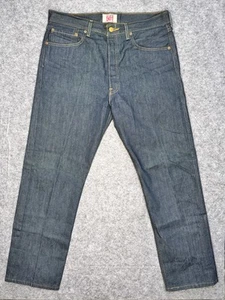 Levi's 501 Button Fly Jeans Mens 34x30 Dark Denim Straight Leg Y2K 2001 Vintage - Picture 1 of 16