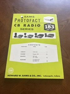 Sams Photofact CB Radio Series Vol.183 April 1978 CB-183 - Zdjęcie 1 z 1