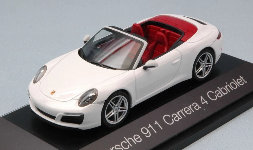 PORSCHE 911 CARRERA 4 CABRIOLET WHITE 1:43 - Immagine 1 di 1