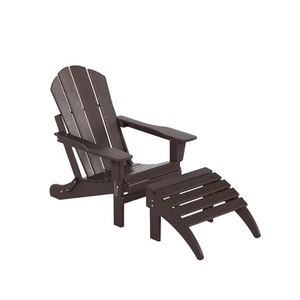Malibu Outdoor Lounge Chair, 2-Pieces Adirondack Chair Set with Ottoman, All ... - Picture 1 of 7