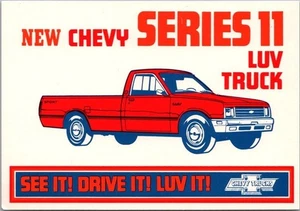 Chevrolet Luv Truck 1981 vintage postal publicitaria "Serie 11" Chevy sin usar - Imagen 1 de 2