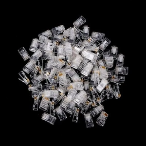 25/100 Pieces RJ45 CAT5 RJ-45 Modular Plug Internet Cable Connector 8P8C - Photo 1/10