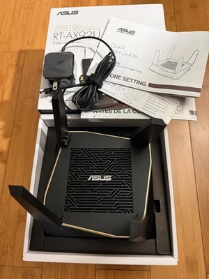 ASUS AX6100 Tri Band RT-AX92U WiFi6 Smart Wifi Gigabit Router - Excellent - Image 1 of 4