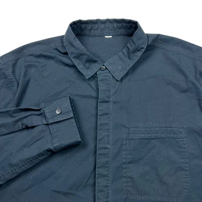 Lululemon 纽扣衬衫男式 XL 码黑色长袖休闲礼服上衣 — 第 1/4 张图片