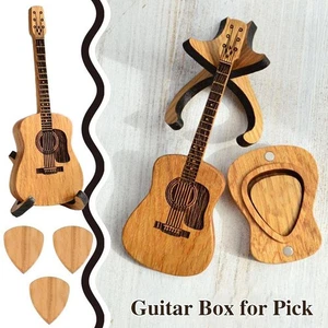 6Pack Guitar Pick Box with Stand, 18Pcs Unique Guitar Holder Picks Case D8T2 - Picture 1 of 12