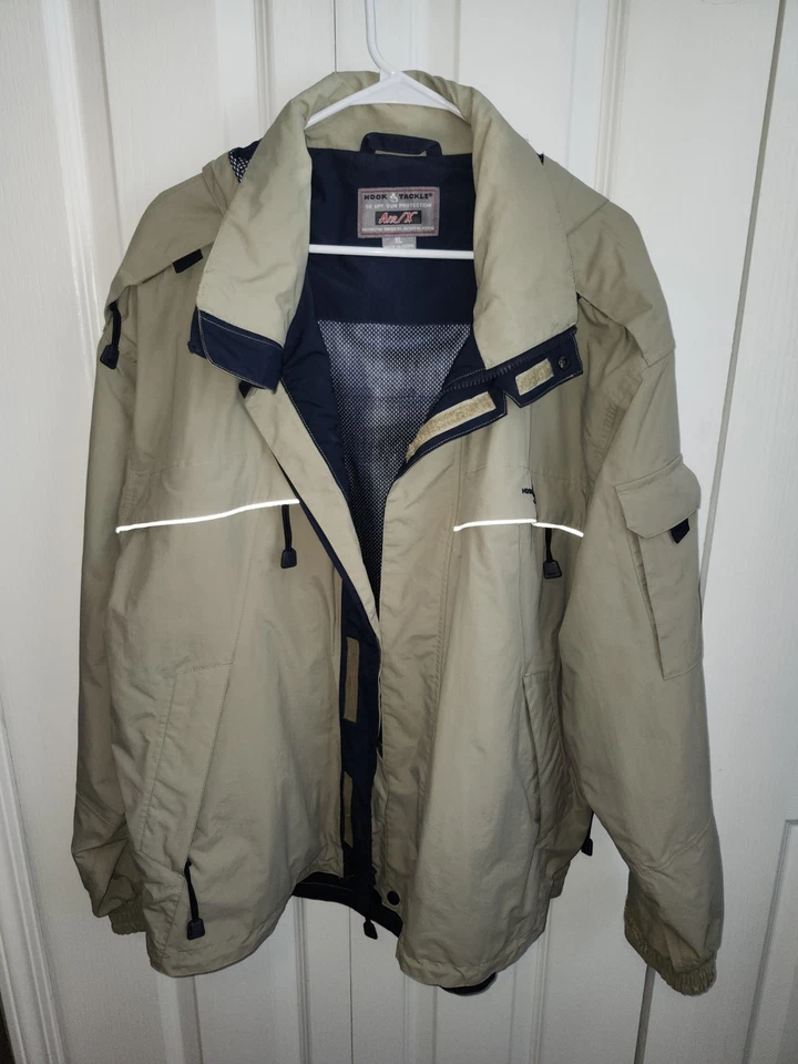 HOOK & TACKLE 50 UPF SUN AIR/X MENS FISHING JACKET SZ. XL - Image 1 of 4