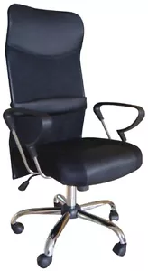 Poltrona presidenziale in tessuto traspirante con braccioli e Ruote Mod. W1008F - Bild 1 von 1