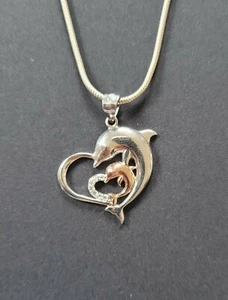 Halskette aus echtem Diamant und Weißgold über Sterlingsilber - Bild 1 von 6