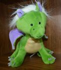 Lambs & Ivy Dragon Plush Green/Purple Stuffed Animal Toy - Gus