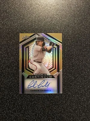 CORBIN CARRROLL 2023 Leaf Metal Continuum Rookie Auto #MC-130 #410/450 - Image 1 of 3