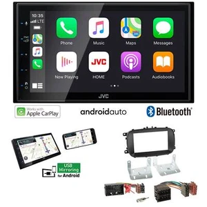 JVC KW-M560BT Autoradio Apple CarPlay Android Auto für Fiat 500X ab 2015 schwarz - Bild 1 von 8