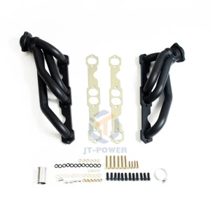 Shorty Headers for Chevy GMC 88-95 C1500 K1500 305 350 5.0L 5.7L V8 Black Paint - Picture 1 of 9