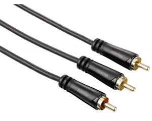 Hama Subwoofer-Kabel 2x Cinch-Stecker auf 1x Stecker Y-Kabel Sub Anschluss-Kabel - Bild 1 von 2