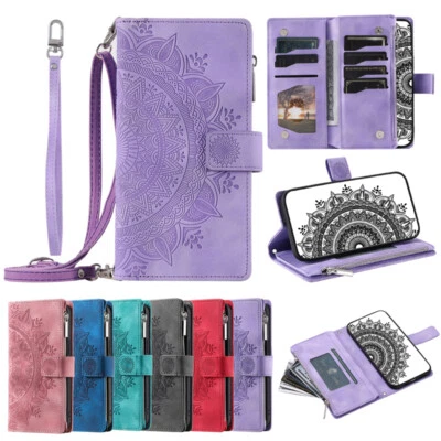 Crossbody Wallet Case Zip Card Flip Cover for Google Pixel 7A/8A/9A/7/8/9 Pro XL - Image 1 of 4