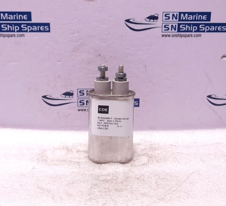 Condensador CDE SCRN248R-F 86A86105K80 1 MFD 2000V pico NOV Ross Hill 0505001400 Foto 1 de 4