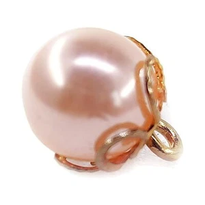 Decorative Whole Golden Faux Pearl Sewing Buttons 20 Pcs - 10mm 13/32" - Picture 1 of 6