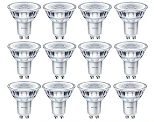 Philips GU10 4.6w LED Light Bulb 50w Equivalent Cool white Spotlight 12 Pack  - Picture 1 of 7