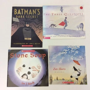 Jon J Muth Zen Shorts Reader 4 Picture Book Lot - Imagen 1 de 4
